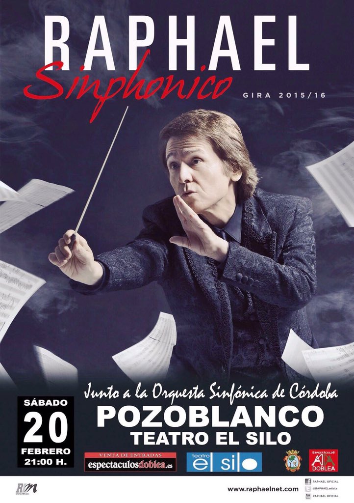 Concierto de Raphael junto a la Orquesta Sinfónica de Córdoba, en Pozoblanco