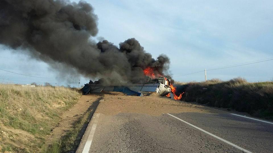 Accidente en la carretera de Pozoblanco a Villanueva de Córdoba