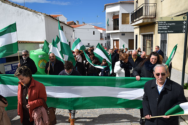 Manifestación en Villaralto con motivo de la celebración del Día de Andalucía