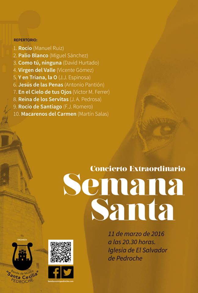 Concierto Extraordinario Semana Santa, Banda de Música Santa Cecilia de Pedroche, en Pedroche