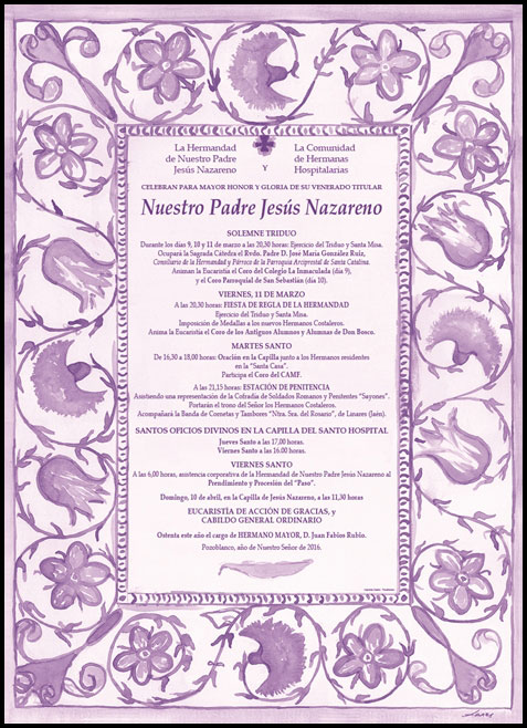 Triduo en honor a Nuestro Padre Jesús Nazareno