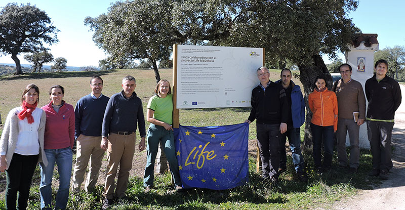 Una delegación de la Comisión Europea visita en Los Pedroches dos fincas de la Red del Life bioDehesa