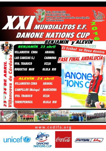 Fase Final Andalucía de la XXI edición de los Mundialitos Danone Nations Cup 2016