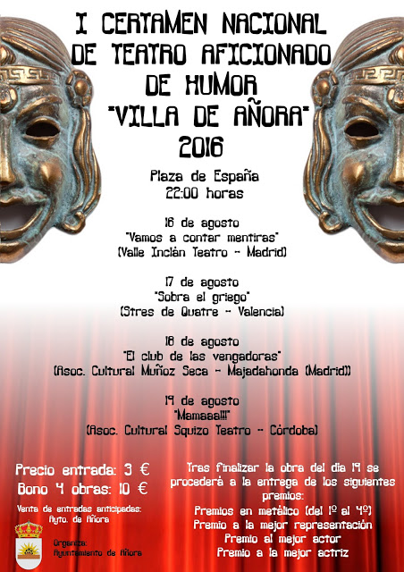 I Certamen Nacional de teatro aficionado de humor "Villa de Añora"