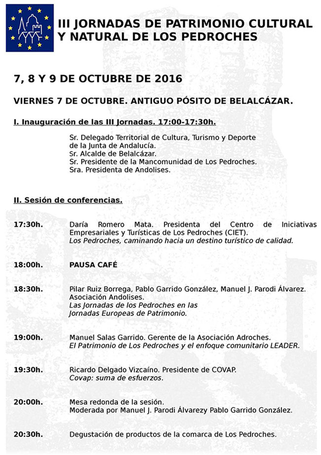 III Jornadas de Patrimonio Cultural y Natural de Los Pedroches