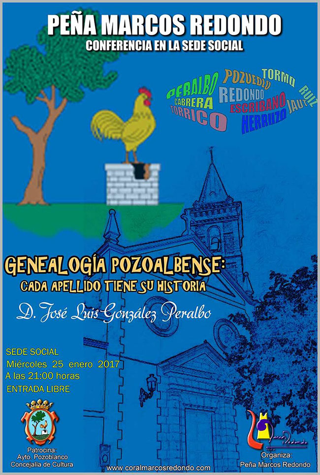 González Peralbo hablará sobre los apellidos pozoalbenses en la Peña Marcos Redondo