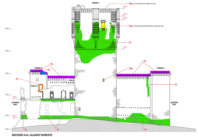 Plano del Castillo de Belalcázar