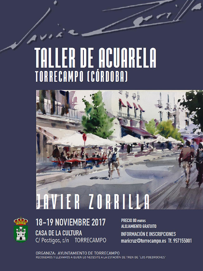 Un taller de acuarela en Torrecampo impartido por Javier Zorrilla