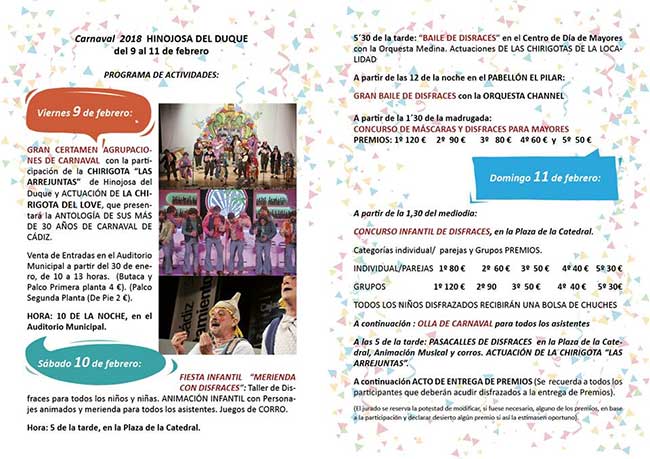 Presentada la programación de los Candelorios y del Carnaval en Hinojosa del Duque