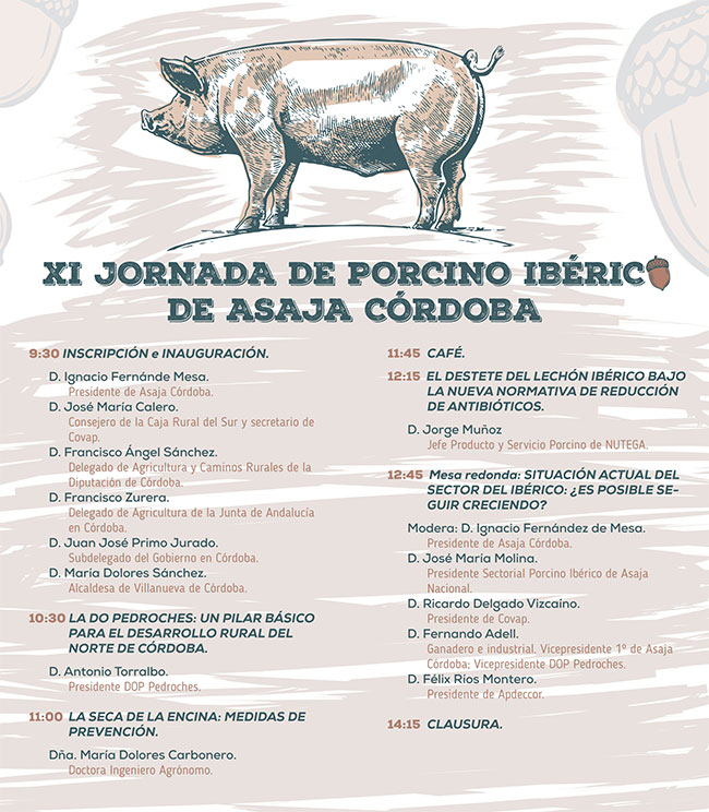 Asaja abordará en Villanueva de Córdoba unas jornadas sobre la situación del ibérico 