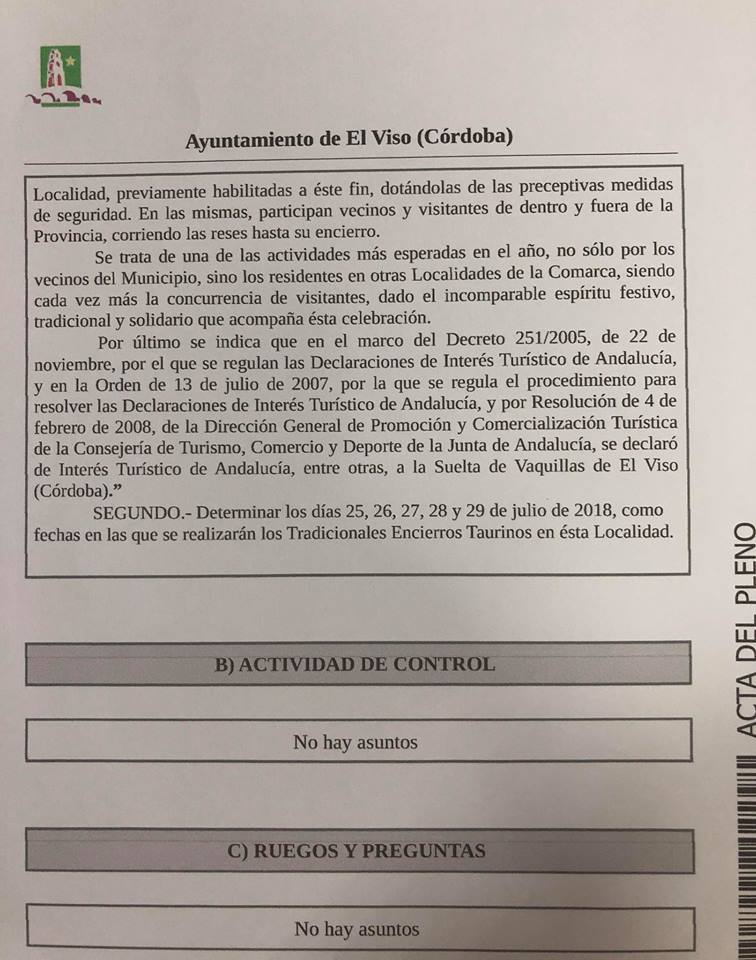 PSOE de El Viso: 'La defensa y el apoyo a nuestras tradiciones se deben hacer efectivos los 365 días del año'