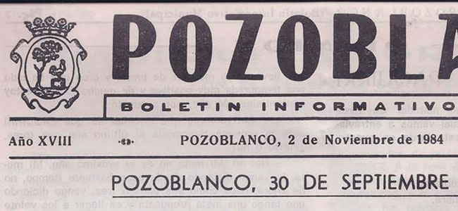 'Boletín Informativo Municipal' de Pozoblanco del 2 de noviembre de 1984