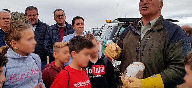 Suelta de cinco aves para su reintroducción al medio natural en Santa Eufemia