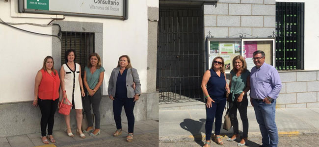 La delegada territorial de Salud y Familias visita los Consultorios de Añora y Villanueva Del Duque