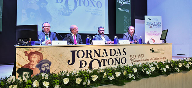 Hernán Cortés en la primera sesión de las Jornadas de Otoño de la Fundación Ricardo Delgado Vizcaíno