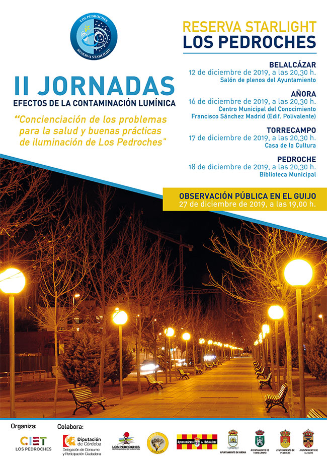 Jornadas sobre los problemas de la contaminación lumínica en Belalcázar, Añora, El Guijo, Torrecampo y Pedroche