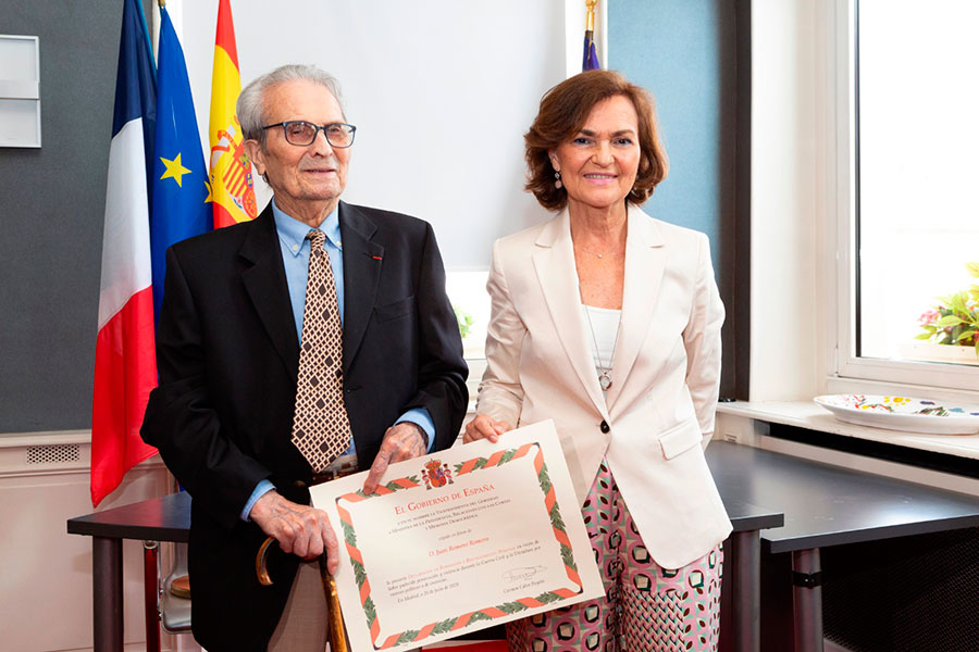 Juan Romero, último superviviente español de Mauthausen, homenajeado por el Gobierno
