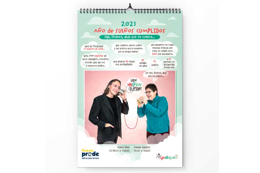 Vicente Amigo, Carlota Corredera, Sandra Sabatés y Pedro García Aguado, entre otros, participan en el calendario solidario de Fundación Prode