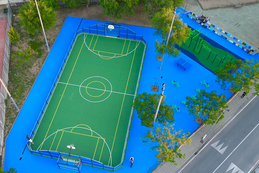 Un espacio remodelado con pista multideportiva y circuito de calistenia en Pozoblanco