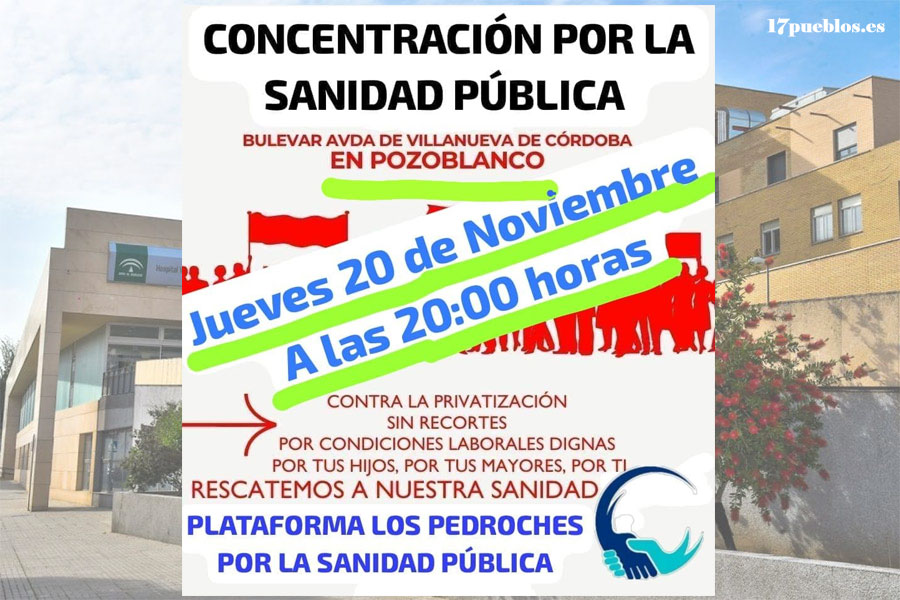 Quedamos convocados para luchar por la Sanidad Pública, en Pozoblanco